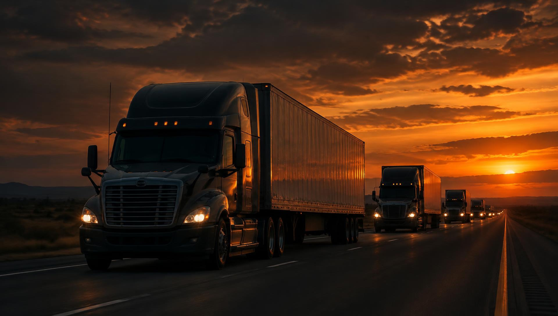Meyer-Empire trailer fleet on highway